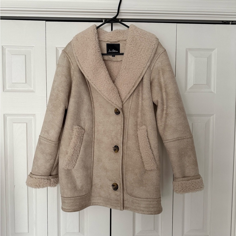 Sam Edelman Suede Sherpa Coat